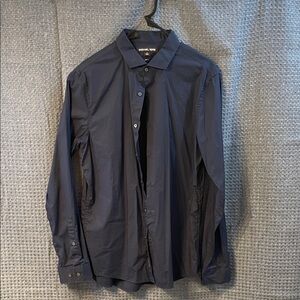 Michael Kors Men's Dark Blue Dress Shirt